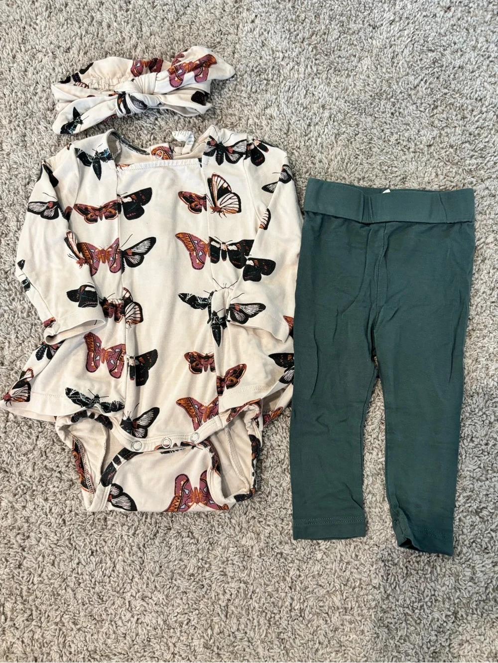Kate Quinn Baby Girls Butterfly Bodysuit Set